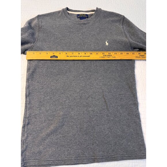Polo Ralph Lauren Mens SZ S Gray Long Sleeve Thermal Crewneck Pullover Shirt - Picture 5 of 5